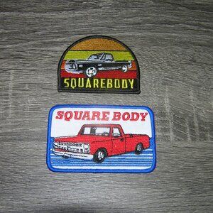 (2) Lot Square Body Truck Chevy Retro Vintage Style Embroidered Iron On Patches